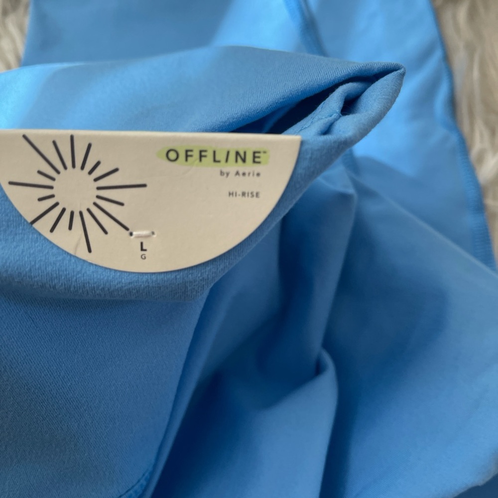 Aerie OFFLINE Hi-Rise Jeggings in Blue